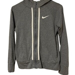 Gray Nike zip up hoodie